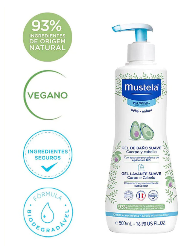 Gel Lavante Suave Mustela Bebê 500ml: Limpeza Delicada, Proteção desde o Nascimento e Alta Aprovação dos Pais